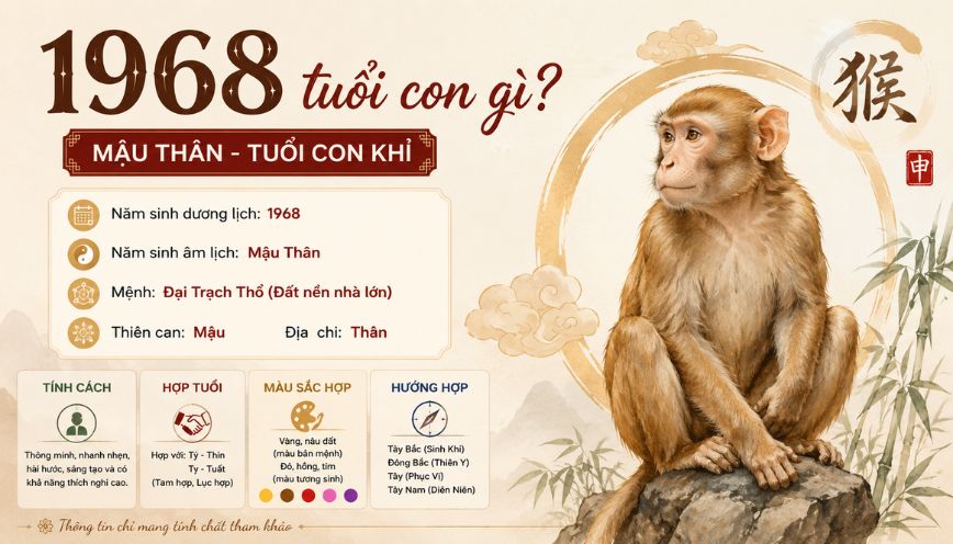 1968 tuổi con gì