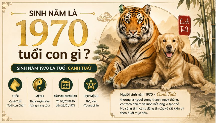 Sinh năm là 1970 tuổi con gì?