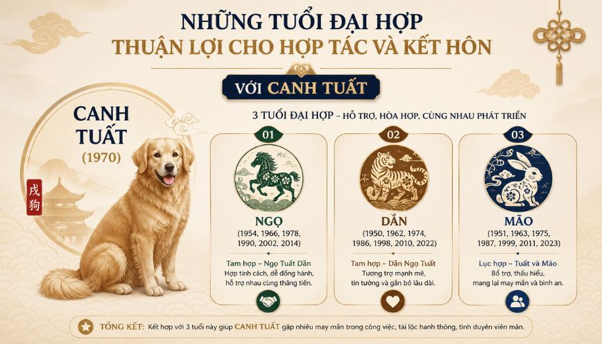 Những tuổi đại hợp thuận lợi cho hợp tác và kết hôn
