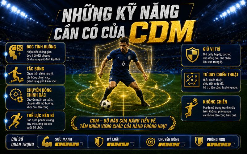 CDM cần sức mạnh, tư duy vị trí và khả năng chuyền bóng ổn định