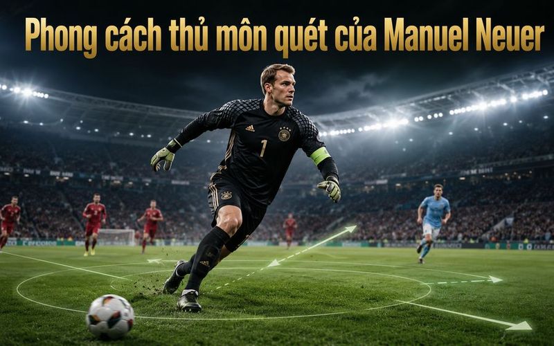 Manuel Neuer thường rời xa khung thành để xử lý những đường bóng dài