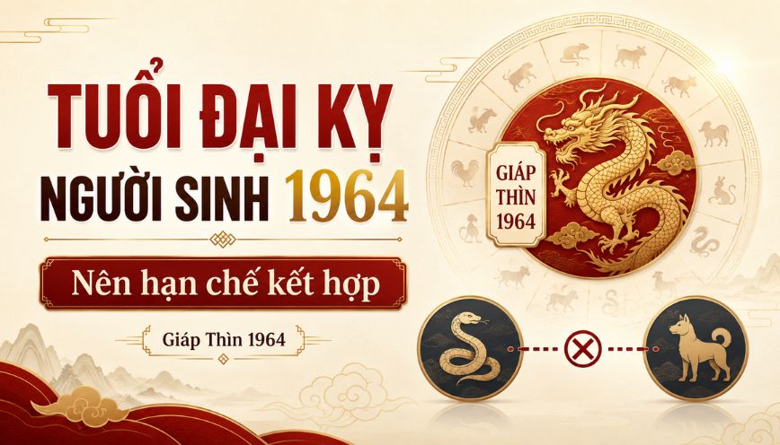 Tuổi đại kỵ người sinh 1964 nên hạn chế kết hợp