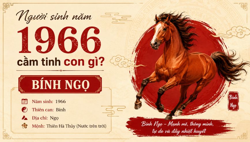 Người sinh năm 1966 cầm tinh con gì?