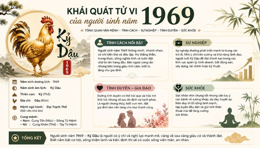 Khái quát tử vi của người sinh năm 1969