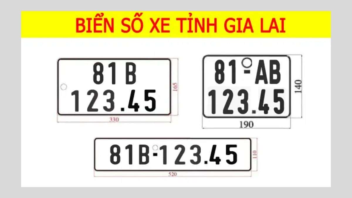 Bảng phân loại biển số 81 theo từng khu vực hành chính của tỉnh Gia Lai