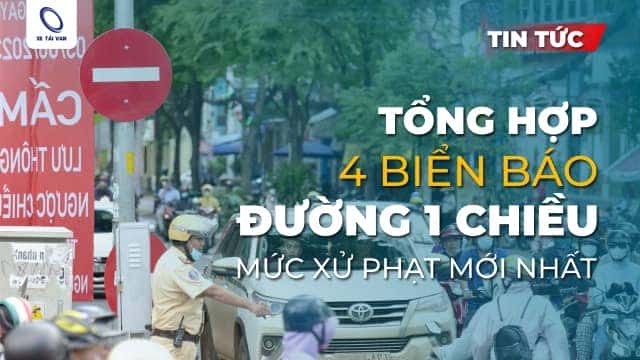 Biển báo hiệu đường một chiều mũi tên trắng nền xanh, quy định hướng di chuyển cho phương tiện.