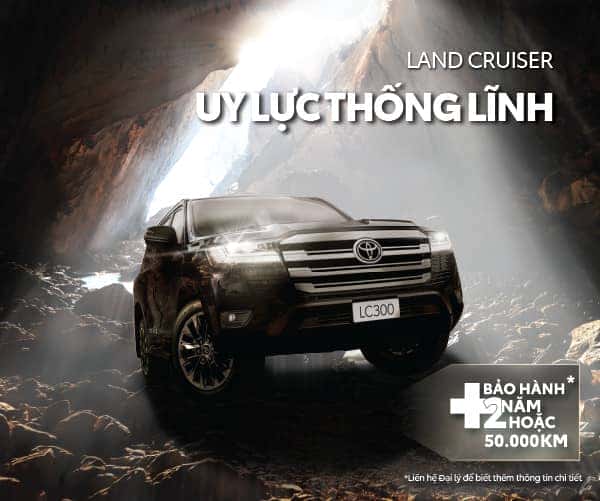 Biểu tượng uy lực thống lĩnh của dòng xe ô tô Land Cruiser địa hình.