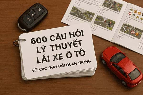 Bộ đề lý thuyết lái xe ô tô 600 câu hỏi và những thay đổi quan trọng