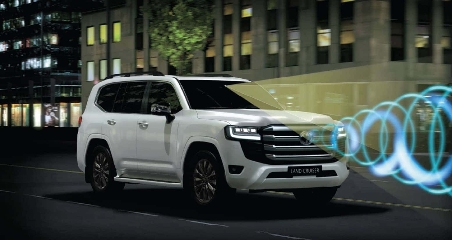 Công nghệ an toàn Hệ thống điều khiển hành trình chủ động DRCC của xe ô tô Land Cruiser.