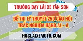 Giao diện phần mềm ôn thi sát hạch lái xe A1 trực tuyến