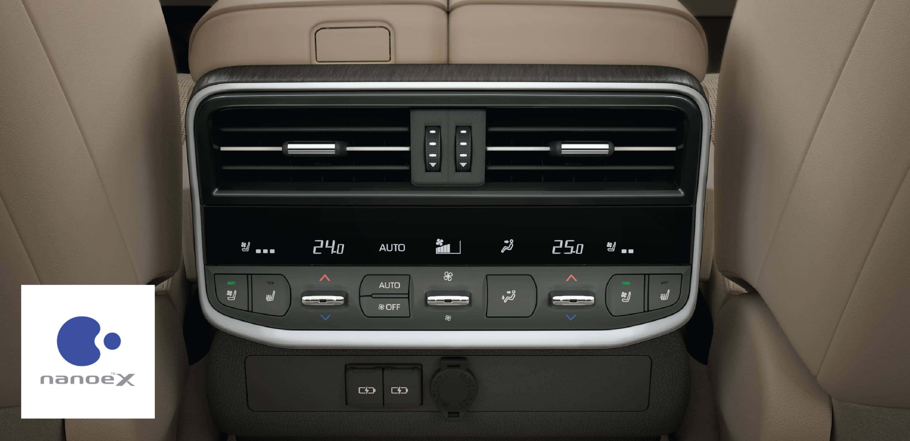 Hệ thống điều hòa tự động 4 vùng độc lập trên xe ô tô Land Cruiser, tối ưu sự thoải mái.