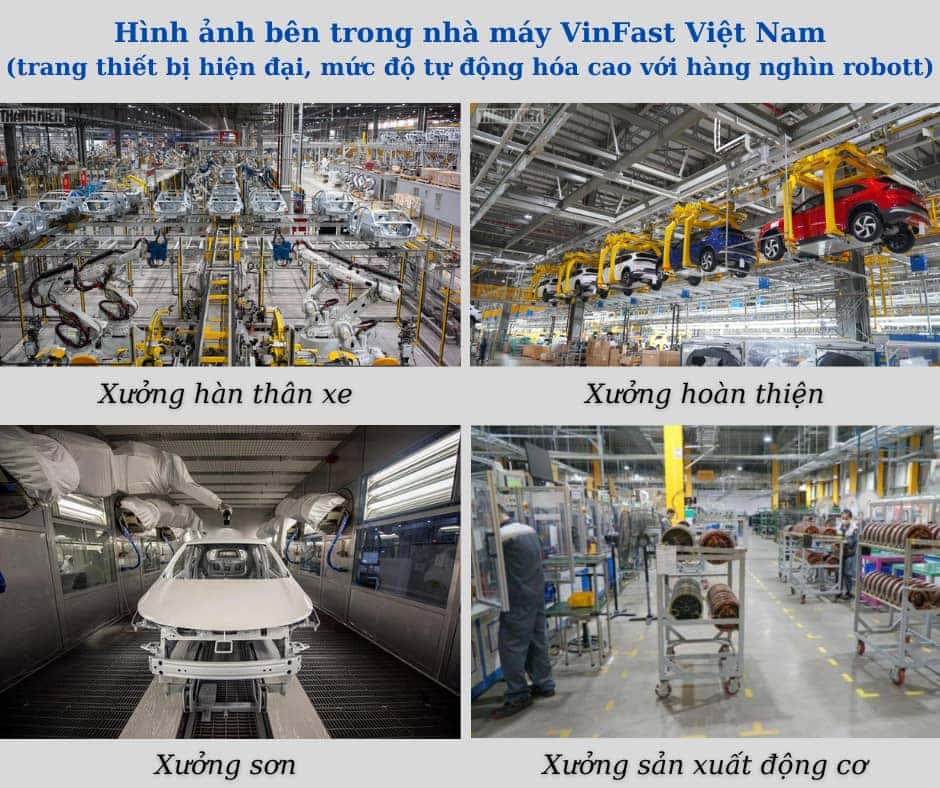 Hình ảnh bên trong nhà máy sản xuất ô tô VinFast tại Việt Nam