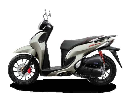 Hình ảnh xe SH màu xám xi măng với thiết kế sang trọng