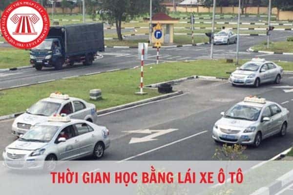 Infographic thời gian học bằng lái xe ô tô theo hạng
