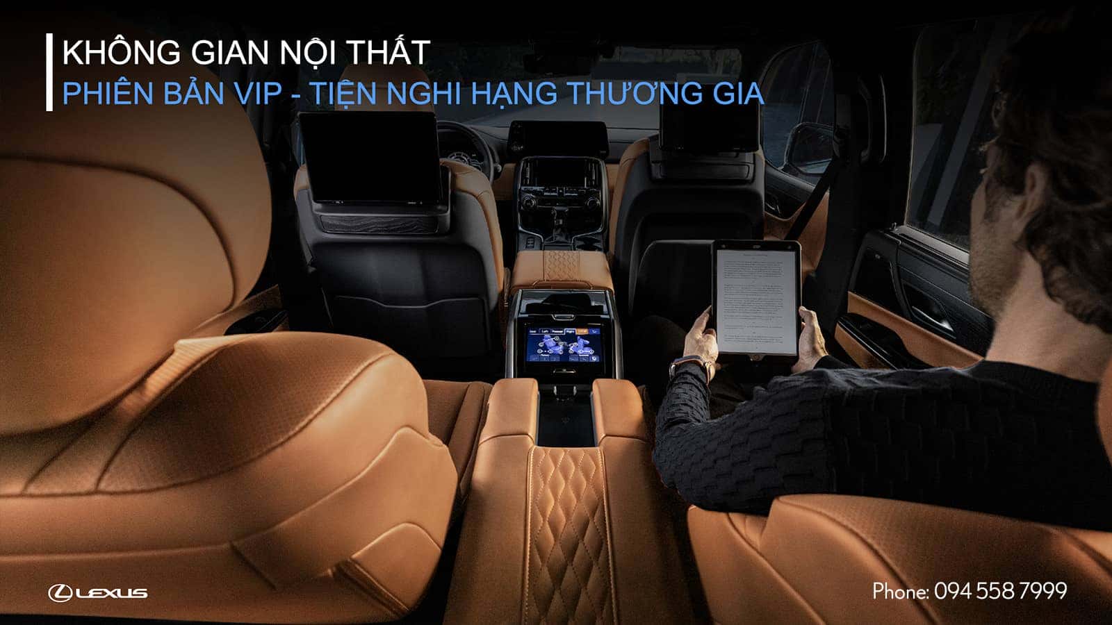 Khoang nội thất trên phiên bản VIP của Lexus LX 600