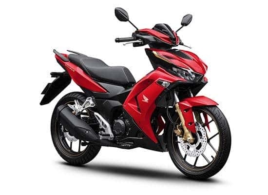 Khối động cơ 150cc DOHC mạnh mẽ của Honda Winner X màu đỏ đen