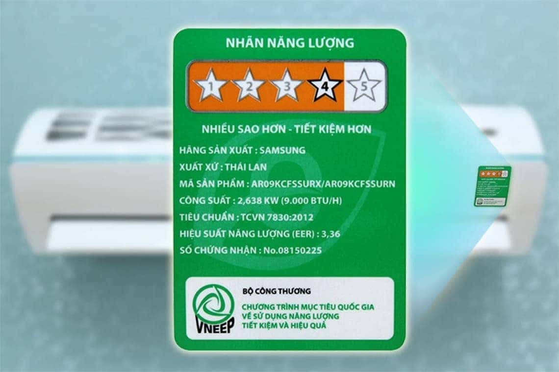 Kiểm tra công suất máy lạnh bằng nhãn thông số kỹ thuật