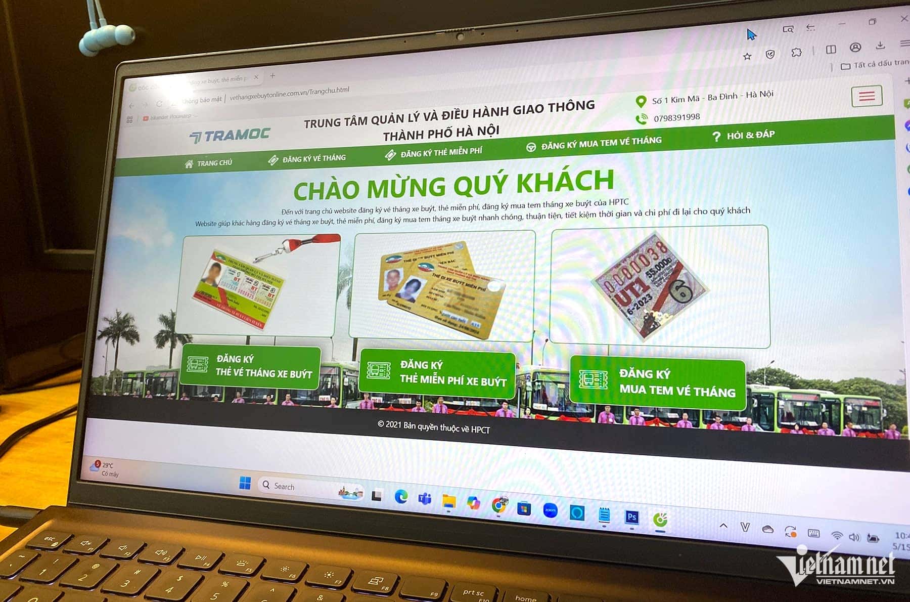 Làm thẻ xe buýt online miễn phí nhanh chóng