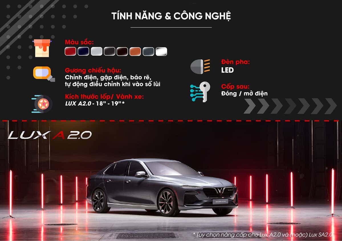 Màn hình giải trí lớn trên VinFast Lux A2.0 Premium