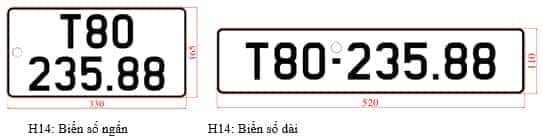 mẫu biển số xe định danh tạm thời cho ô tô