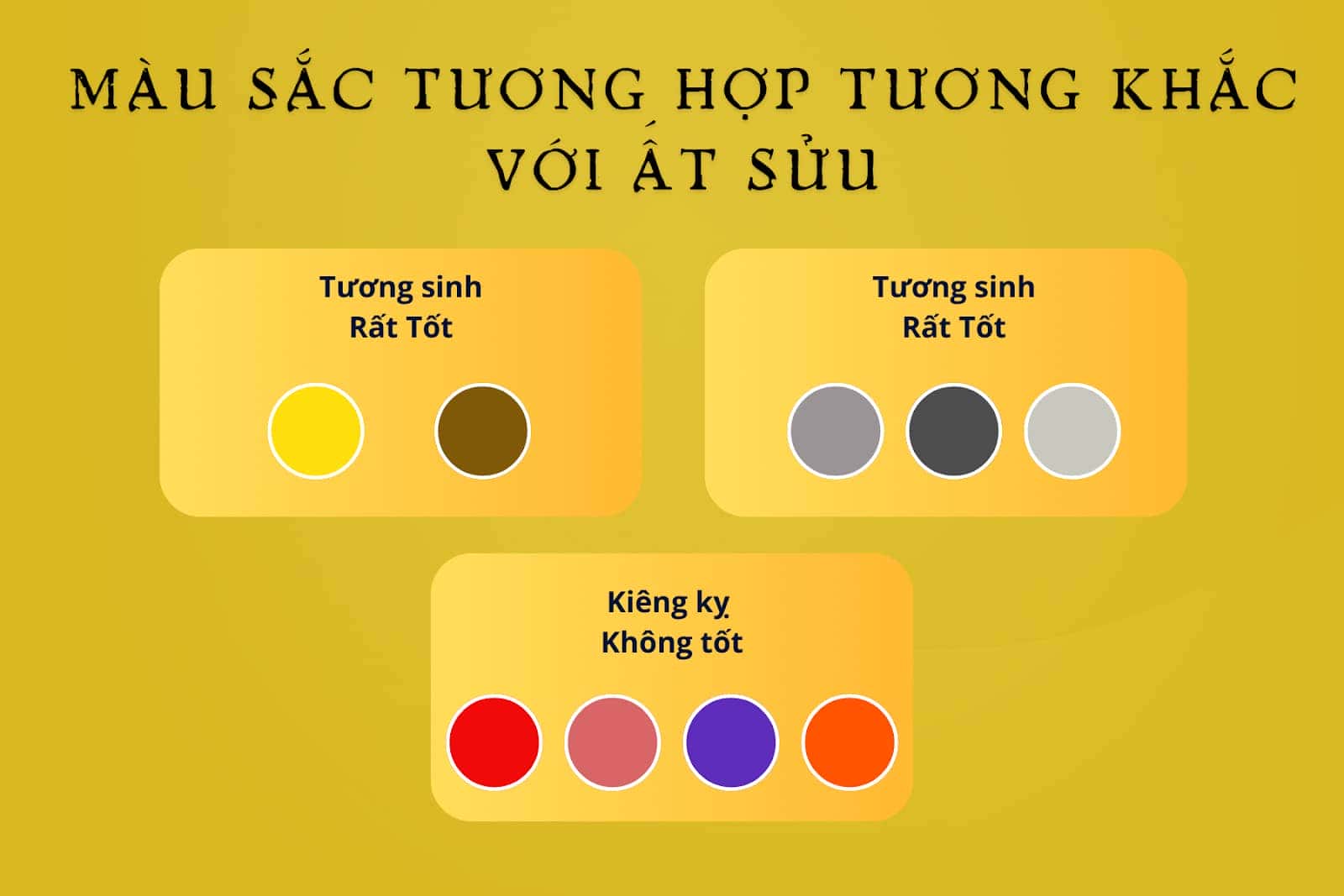 Màu sắc tương hợp, tương khắc với Ất Sửu sinh năm 1985