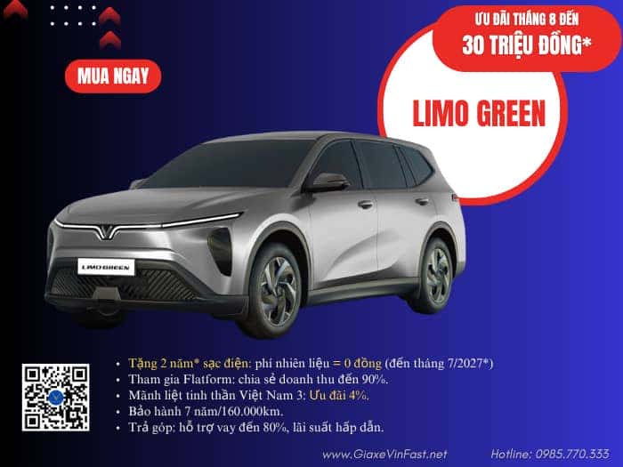 Mẫu xe MPV đa dụng 7 chỗ VinFast Limo Green