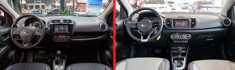 Không gian nội thất của Attrage và Soluto