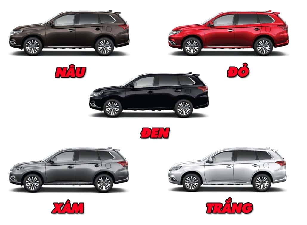 Bảng màu xe Mitsubishi Outlander bản 2.0 CVT Premium
