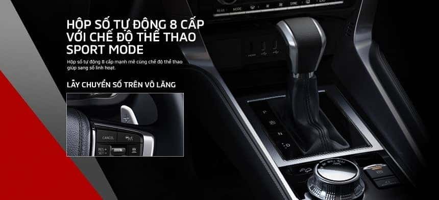 Hộp số tự động 8 cấp xe Mitsubishi Pajero Sport máy dầu 2020