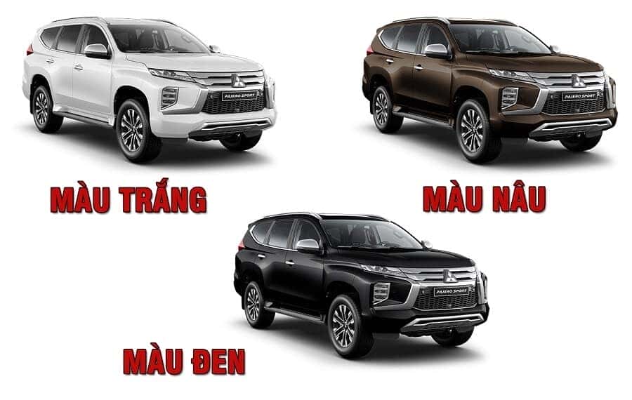 Bảng màu xe Mitsubishi Pajero Sport 2020