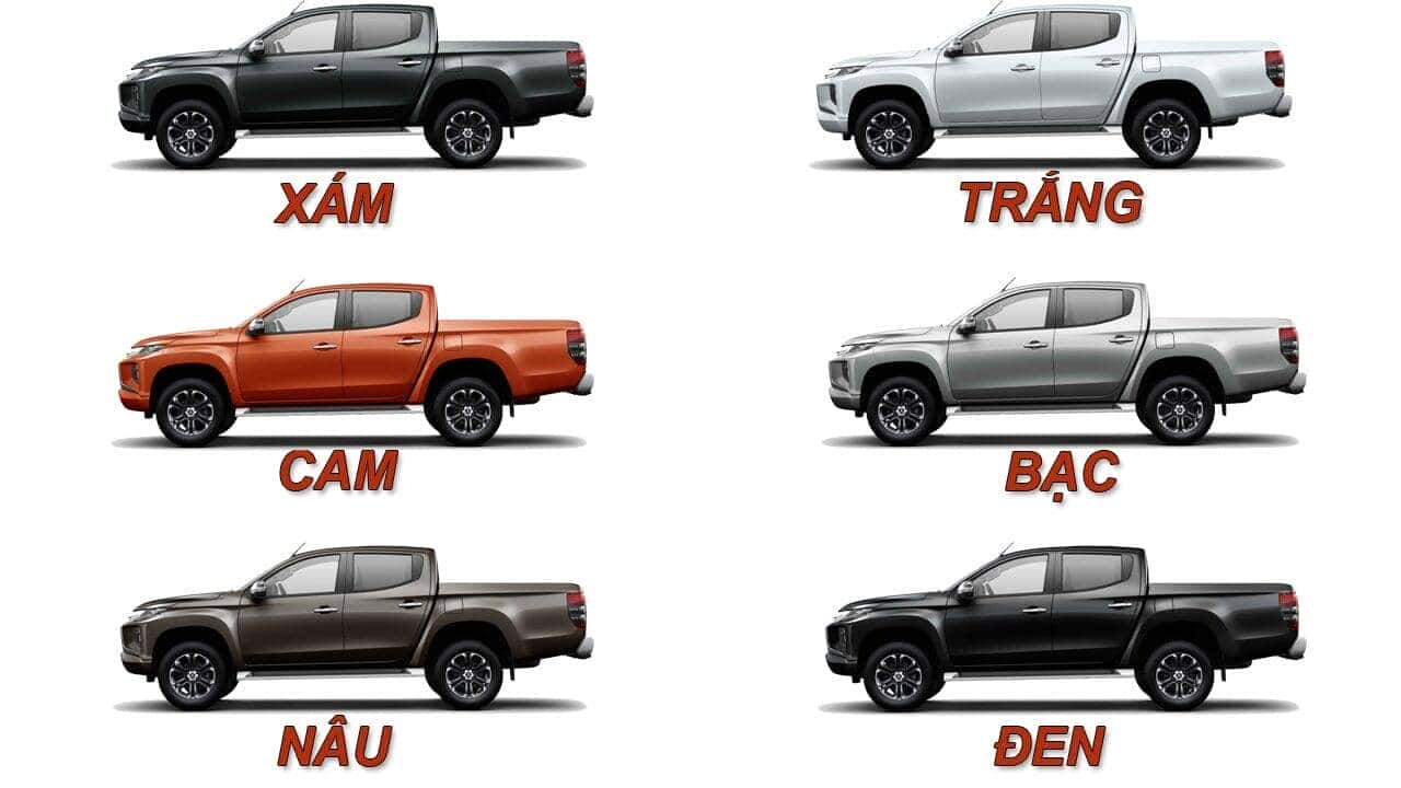 Bảng màu mitsubishi triton 2020