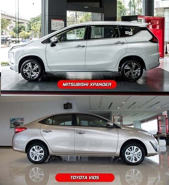 Chọn xe ô tô Toyota Vios hay Mitsubishi XPander