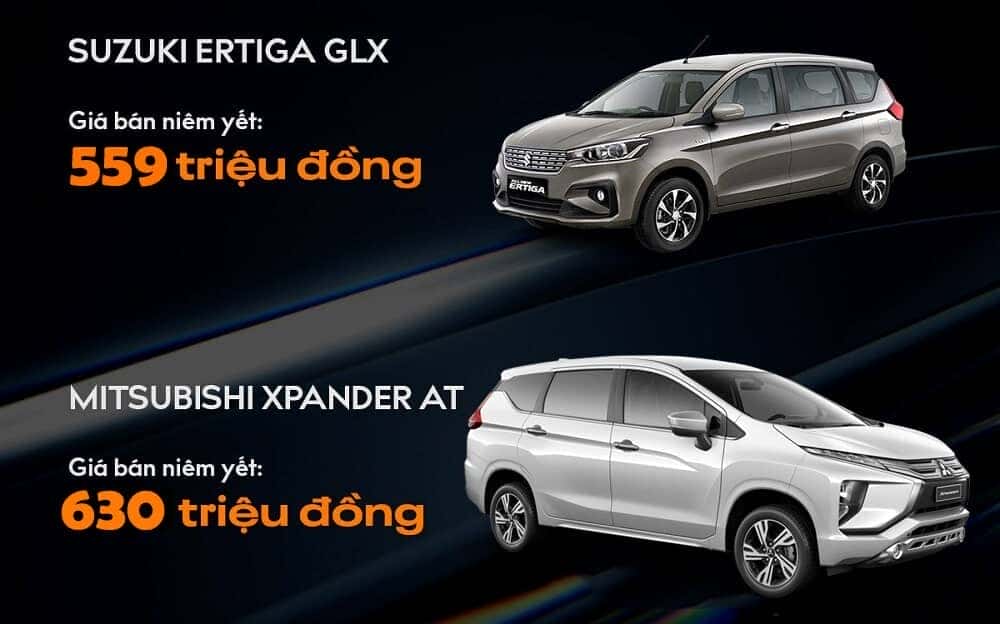 So sánh xe MPV 7 chỗ giá rẻ Xpander và Ertiga
