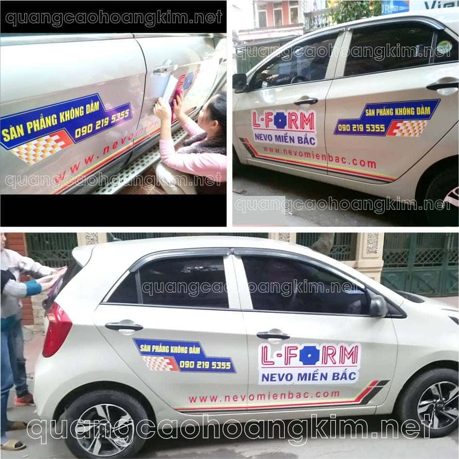 Tầm nhìn từ bên trong xe được dán đề can quảng cáo bên ngoài