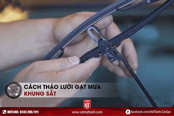 tháo lưỡi gạt mưa khung sắt, cách tháo gạt mưa ô tô, bảo dưỡng gạt mưa xe
