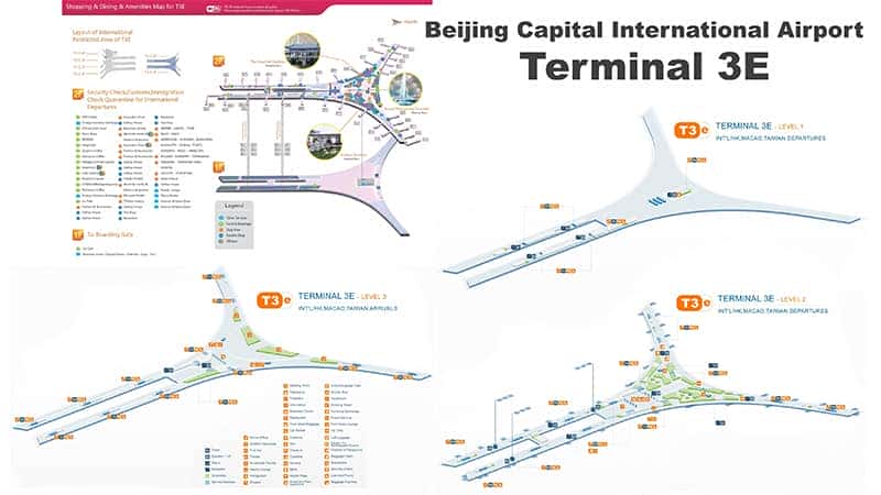 Toàn cảnh Nhà ga 3E, phục vụ các chuyến bay quốc tế tại Sân bay Beijing