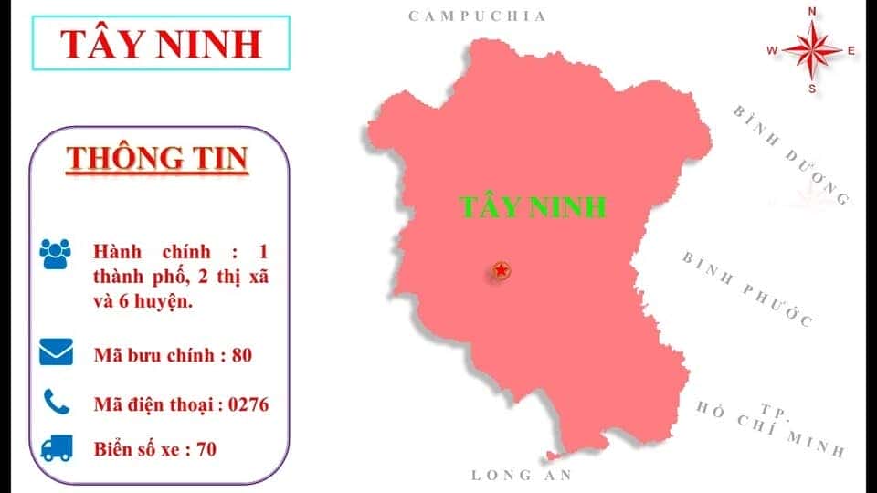 Toàn cảnh tỉnh Tây Ninh, nơi có mã biển số xe 70