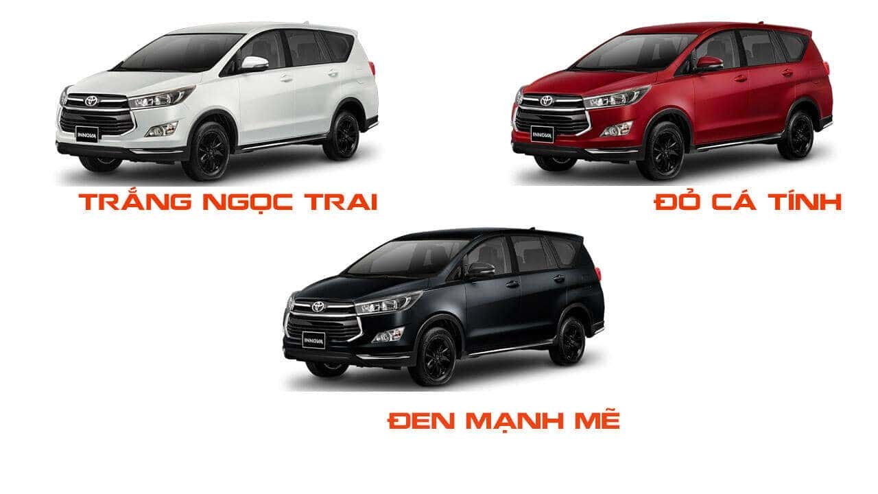 Bảng màu xe Toyota innova venturer mới