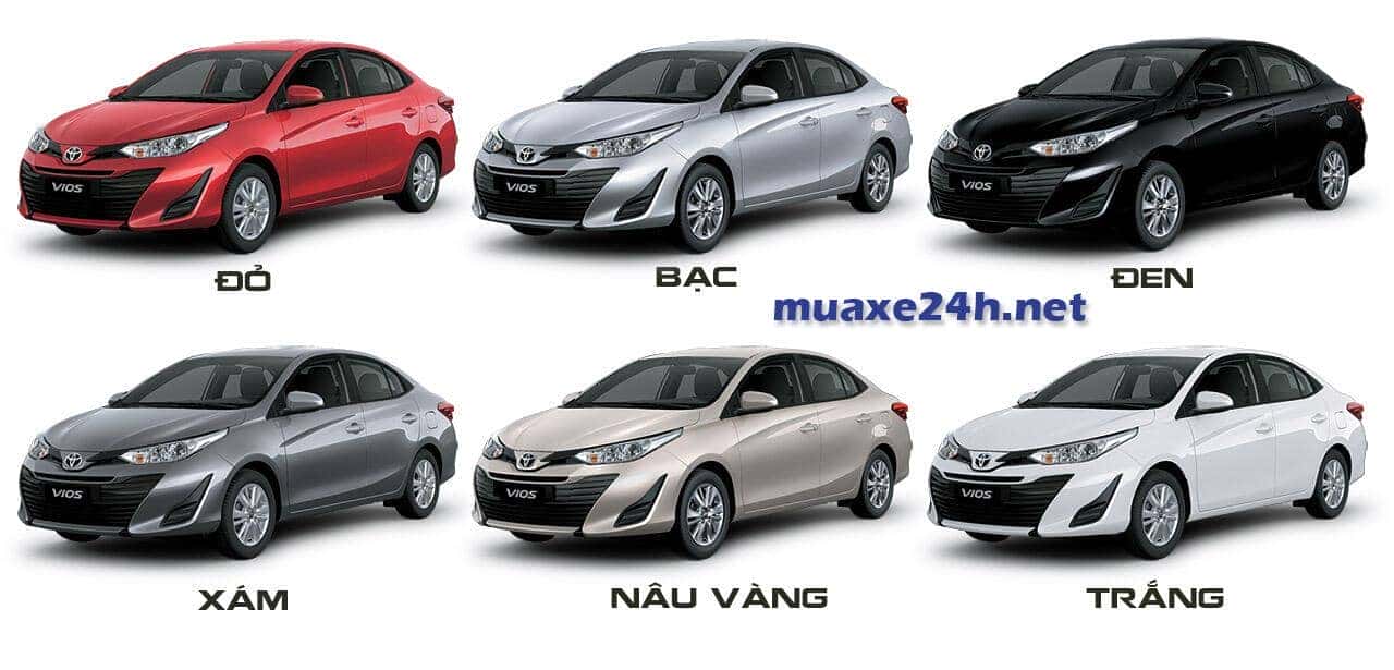 Bảng màu xe Toyota Vios E MT 2019