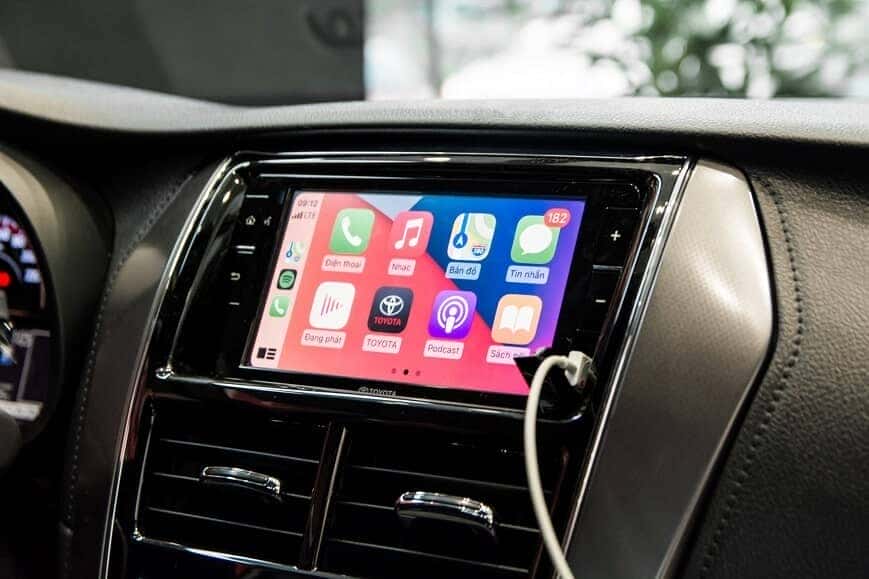 Màn hình giải trí 7 inch kết nối thông minh của Vios bản GRS