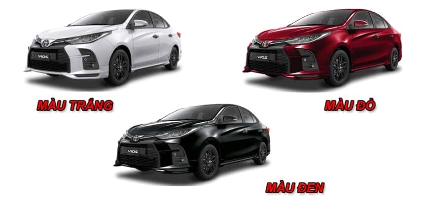 Bảng màu xe Vios bản GR-S