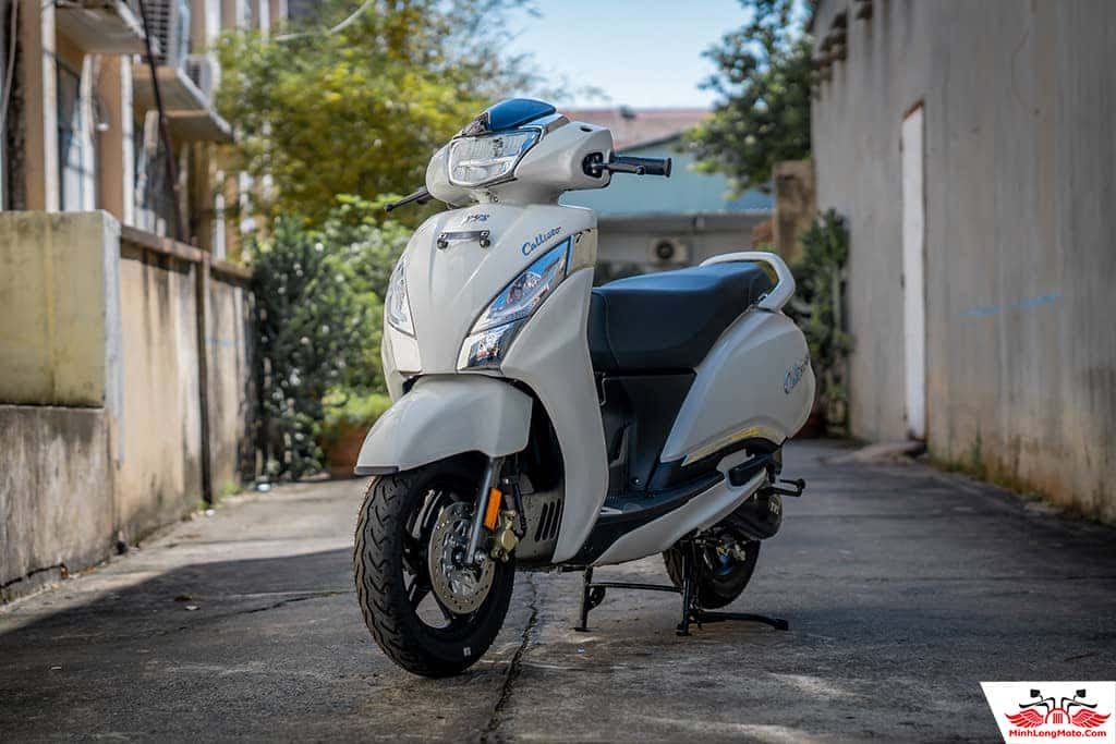 TVS Callisto 125 với thiết kế kim loại