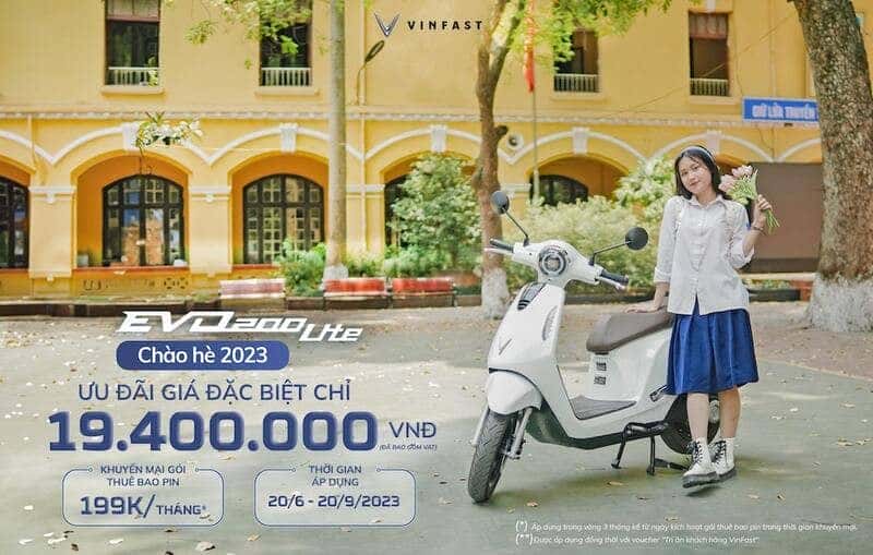 Ưu đãi hấp dẫn cho mẫu xe máy điện VinFast Evo200 Lite, lựa chọn lý tưởng cho học sinh cấp 3 với mức giá phải chăng