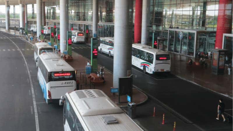 Xe buýt chuyên chở hành khách tại Sân bay Quốc tế Beijing Capital