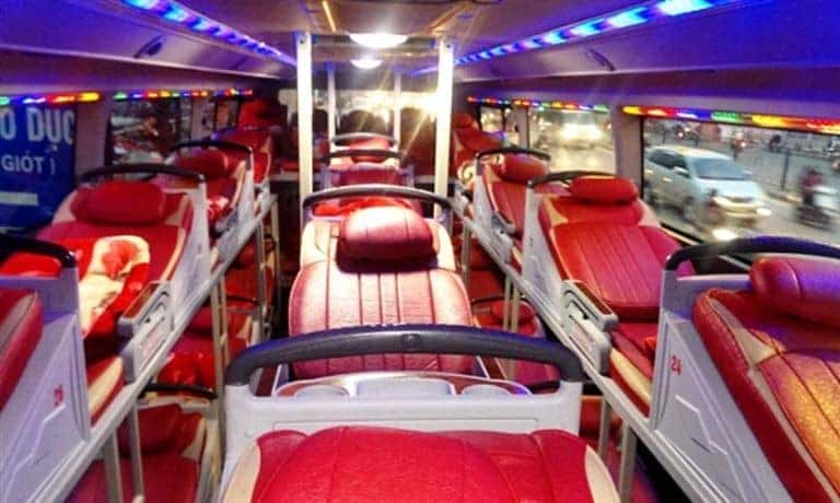 Xe khách Việt Hưng tuyến Ninh Bình Hải Dương với thiết kế giường nằm 2 tầng an toàn và tiện lợi