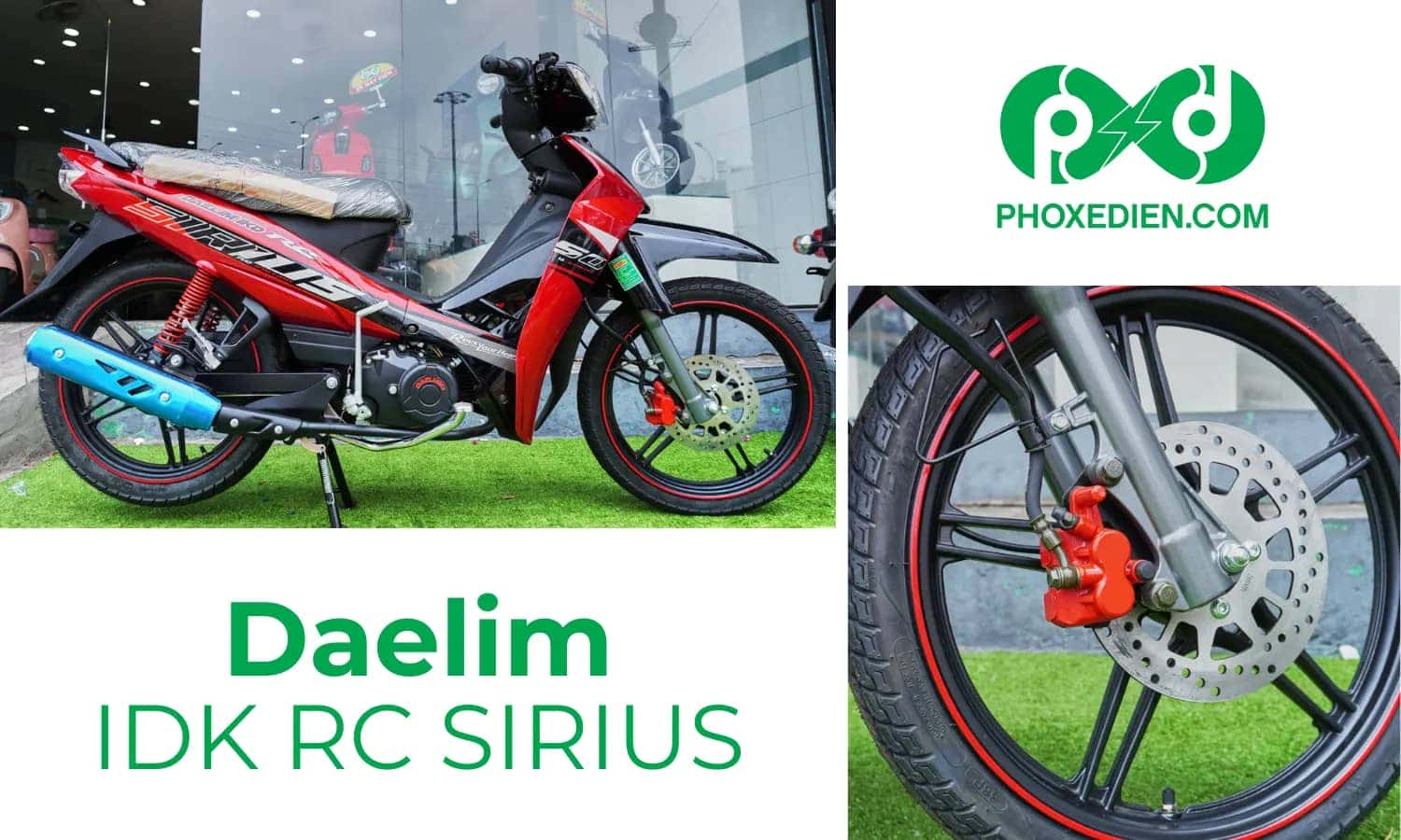 Xe máy 50cc Daelim IKD RC Sirius phong cách thể thao