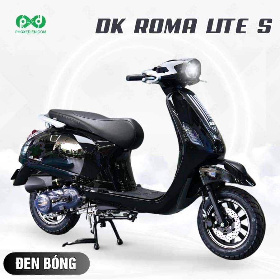 Xe máy 50cc DK Roma Lite S màu đen bóng cho học sinh nữ