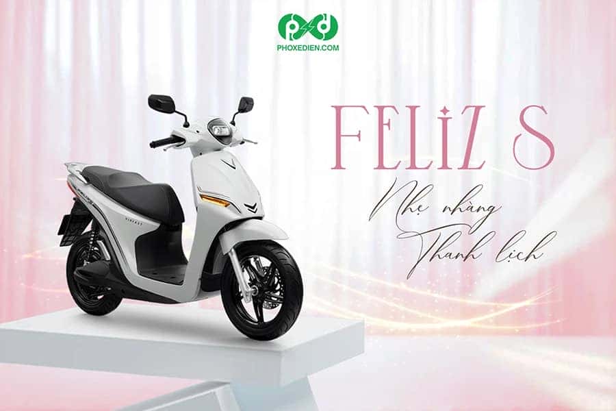 xe may dien nu Feliz S nhe nhang thanh lich