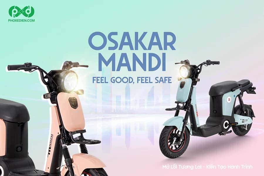 xe may dien nu Osakar Mandi nho gon tinh te
