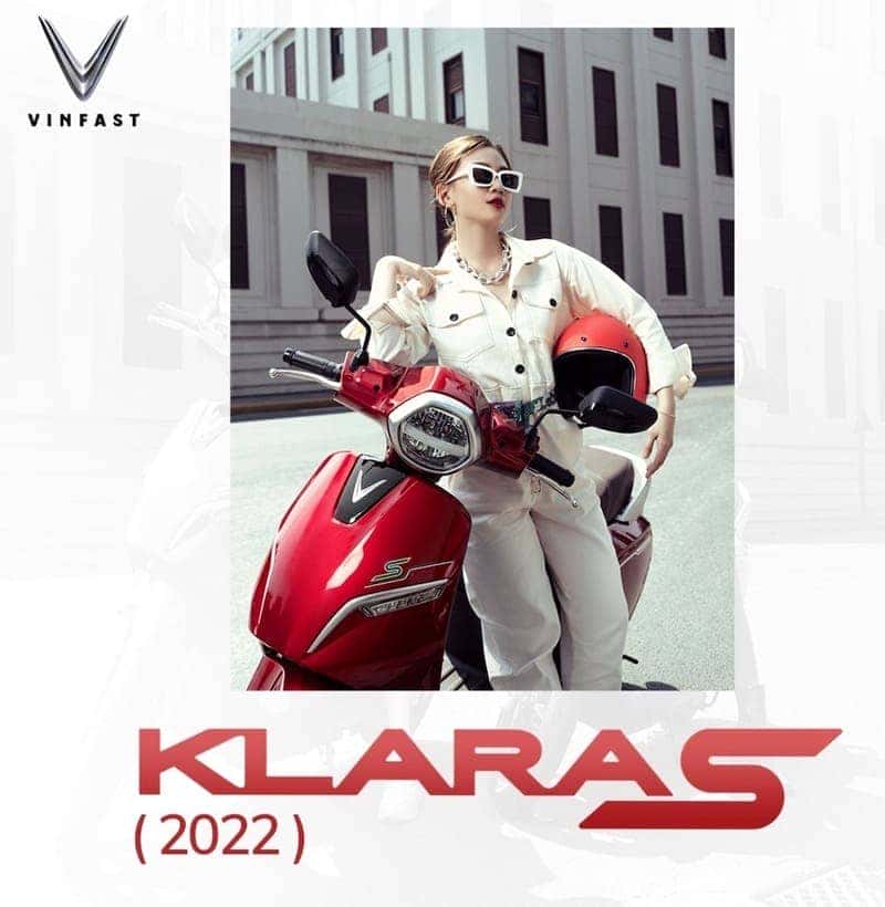 Xe máy VinFast Klara S 2022 màu đỏ đậm quyền lực cho mệnh Hỏa